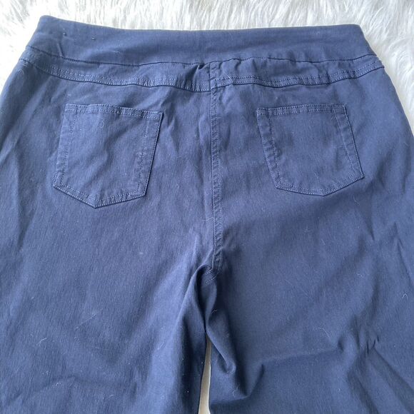 Slim-Sation Pants Sz 14 Navy Blue Pull On Capri Plus Size Stretch Summer Beach - Picture 6 of 11